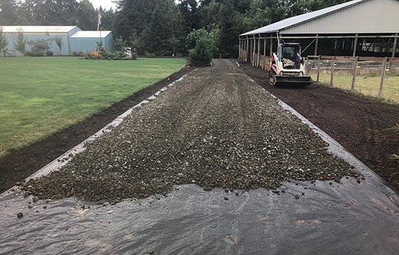 excavating Driveway - Pole Building Add-On